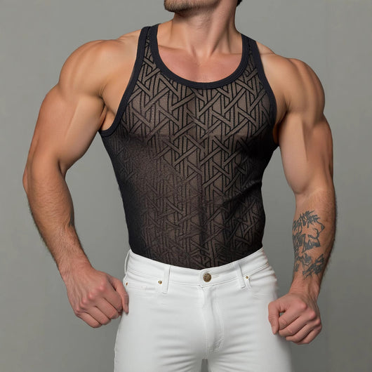 Playera de Malla Transpirable sin Mangas para Hombre - Image 4