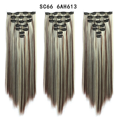 Set de Extensiones de Cabello con 16 Clips - Peluca de Fibra Sintética Premium - Image 53