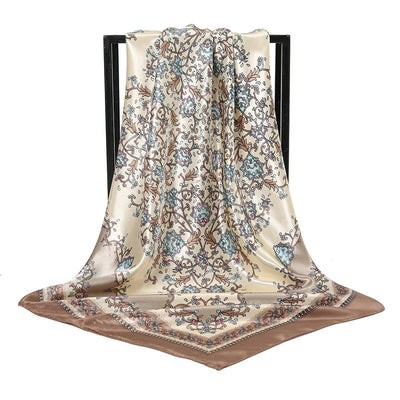 Pañuelo de Seda Artificial Estampado 90cm - Accesorio Versátil para Cualquier Ocasión - Image 12