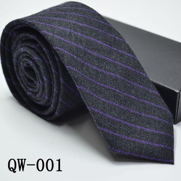 Corbata Angosta de Lana Elegante para Hombre