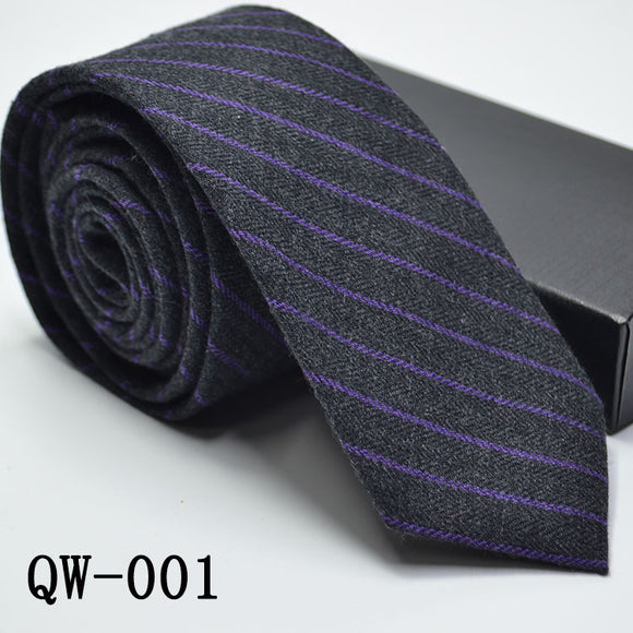Corbata Angosta de Lana Elegante para Hombre