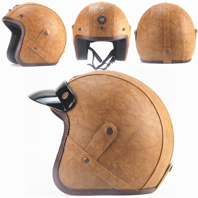 Casco Retro Semiabierto Four Seasons en Cuero - Image 10