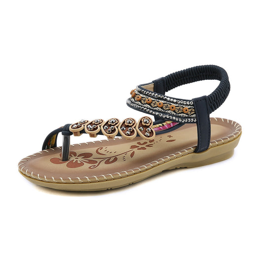 Sandalias Planas Retro con Cristales para Tallas Grandes - Chanclas de Playa - Image 8