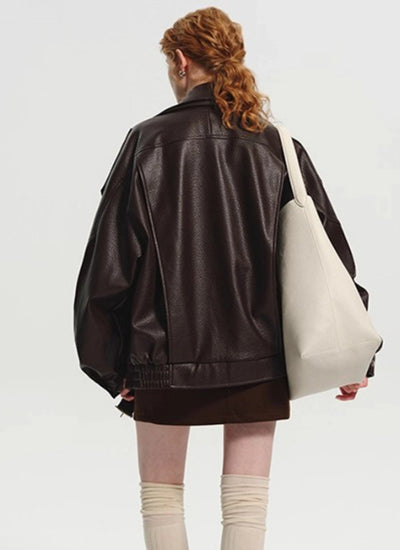 Chaqueta de Cuero Acolchada con Forro Polar - Image 13