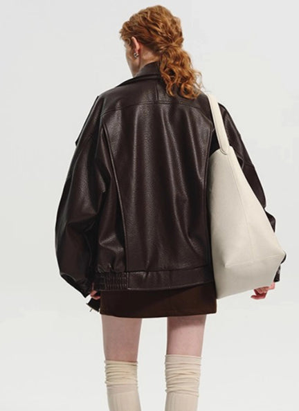 Chaqueta de Cuero Acolchada con Forro Polar - Image 13