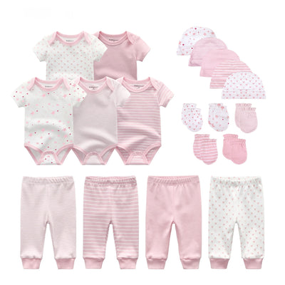 Conjunto Completo de 19 Piezas para Bebé: Peleles, Pantalones, Gorro y Guantes en Algodón - Image 17