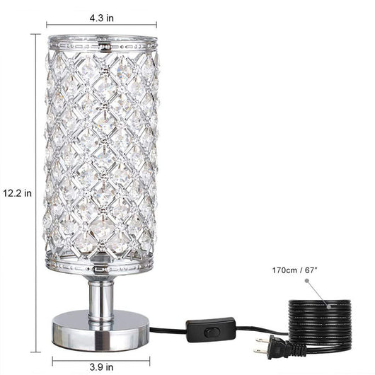 Lámpara de Mesa de Cristal Moderno con Diseño Elegante para Dormitorio y Sala - Image 9