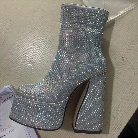 Botines Cortos con Strass Brillantes para Mujer - Image 2