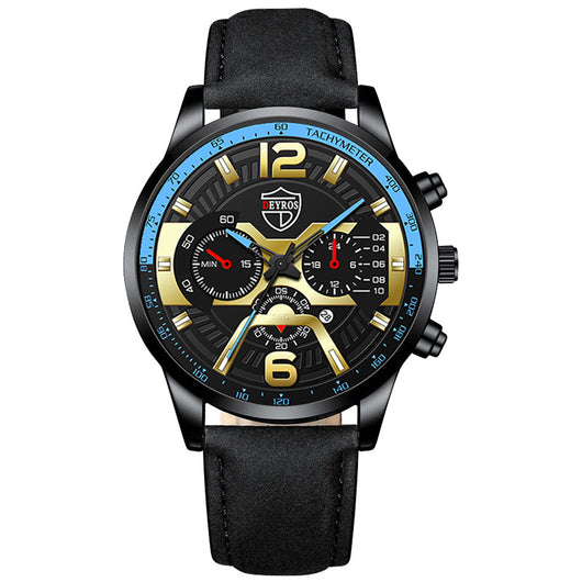 Reloj de Negocios DEYROS para Hombre con Calendario y Movimiento de Cuarzo - Image 6