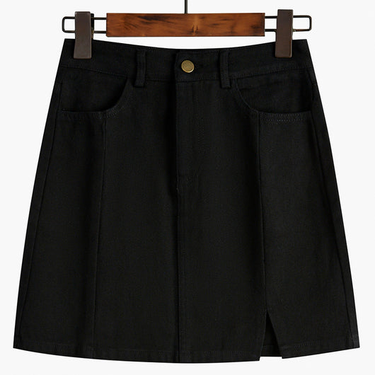 Falda Asimétrica Talle Alto Delgada para Primavera - Image 3