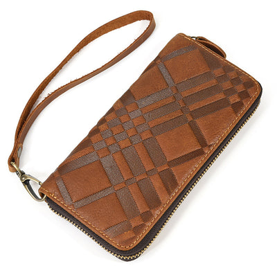 Billetera Larga Retro de Cuero Crazy Horse para Hombre - Image 5