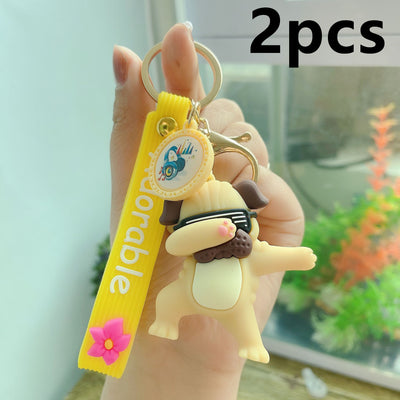 Llavero Adorable Elefante y Vaca de Ojos Grandes - Colgante Kawaii de Resina Epoxi - Image 25