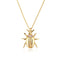 S925 Sterling Plateado Insect Spider Pendant Necklace Ring 18k Dorado Insect 925silver