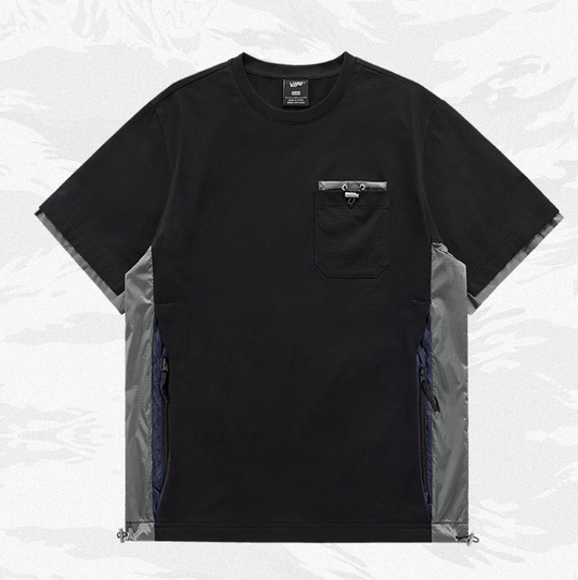 Blusa con Costuras de Contraste y Mangas Sueltas