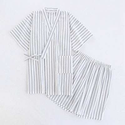 Pijama de Algodón Lavado con Rayas Finas - Image 20