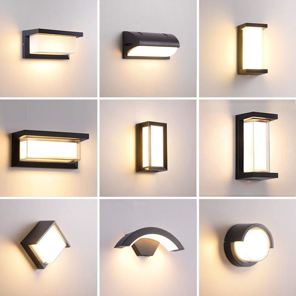 Lámpara LED de Pared Exterior Impermeable con Sensor de Movimiento