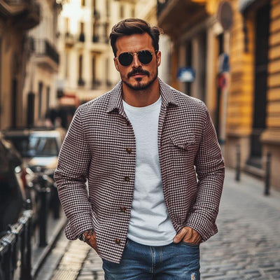 Chaqueta Suelta con Estampado Digital 3D para Hombre