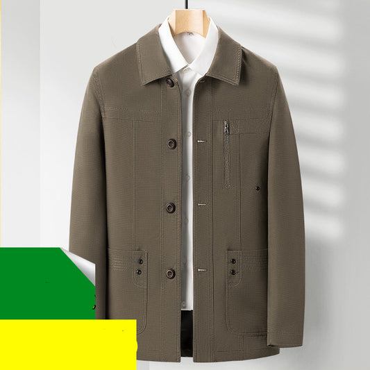 Camisa Casual de Solapa para Hombre Adulto - Primavera y Otoño