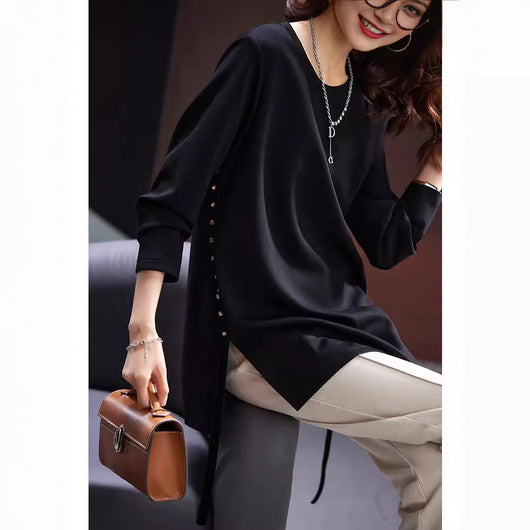 Camiseta Casual Oversize para Mujer Talla Grande - Cuello Redondo - Image 5