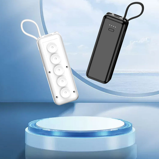 Batería Portátil Cápsula con Cable Integrado y Ventosa Magnética