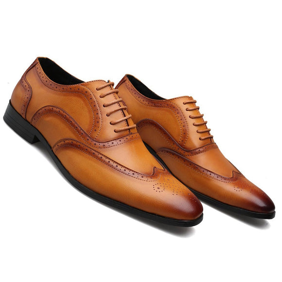 Zapatos de Cuero PU para Hombre Talla Grande