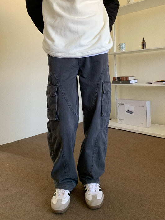 Pantalones Vaqueros Anchos Unisex Estilo Urbano Japonés - Image 8