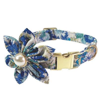 Collar Correa para Perro Mediano y Grande con Letras Personalizadas y Diseño Floral Metálico - Image 9