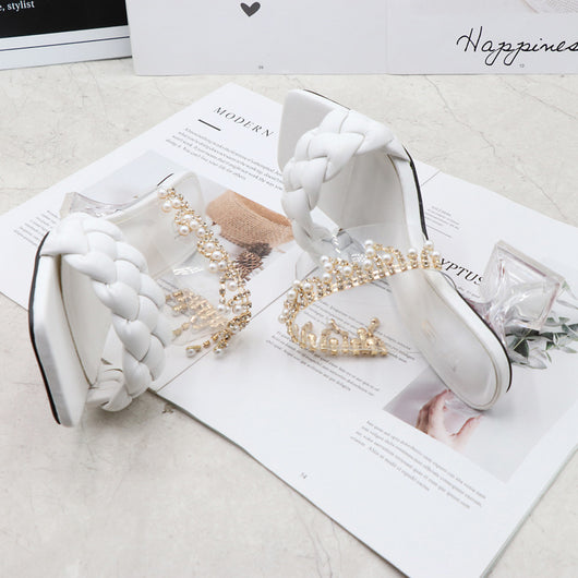 Sandalias Tejidas de Tacón Alto con Tira Ancha - Image 16