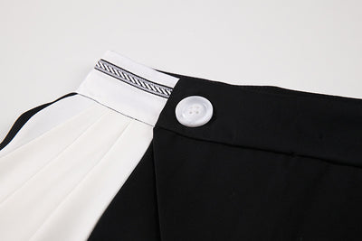 Pantalón Casual Holgado de Cintura Alta con Costuras de Contraste - Image 5