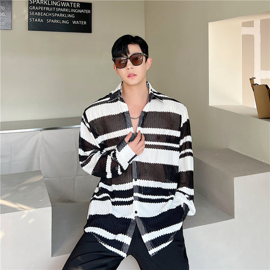 Camisa Manga Larga Semitransparente de Protección Solar para Hombre - Image 7