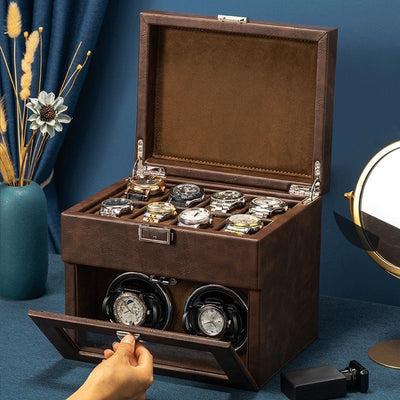 Estuche Mecedora de Cuero Premium para Reloj Automático - Image 4