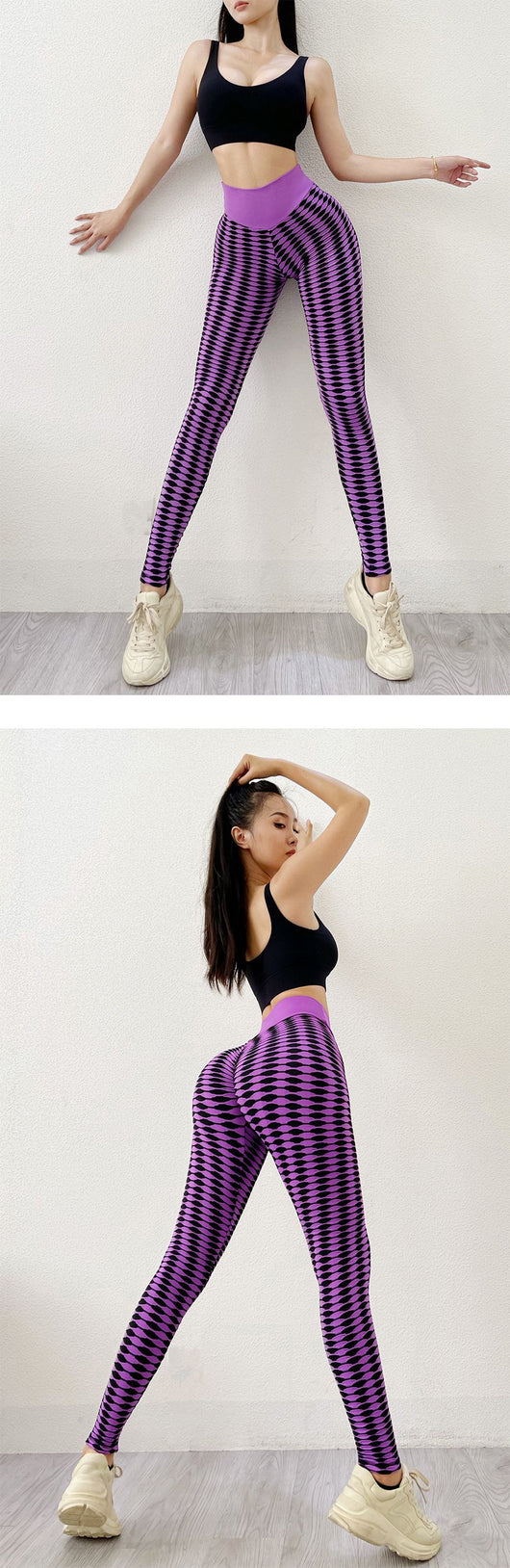 Leggings Deportivos Estampado Cebra Secado Rápido sin Costuras - Image 18