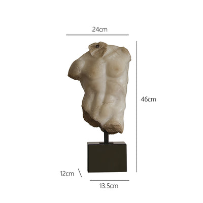 Busto Escultórico Masculino Estilo Clásico Antiguo - Ornamento de Fuerza y Belleza - Image 3