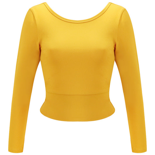Playera Deportiva Ajustada de Manga Larga para Mujer Yoga y Fitness - Image 7