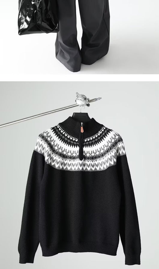 Suéter Retro Estadounidense para Hombre - Otoño e Invierno - Image 11