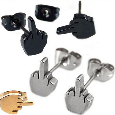 Aretes Dedo Medio - Joyería Alternativa Audaz - Image 14