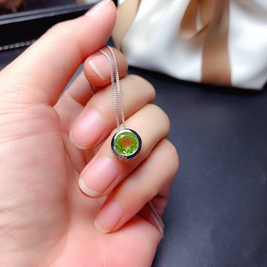 Collar Colgante de Peridoto con Diseño Bubble - Image 6