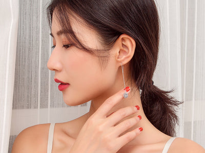 Aretes de Cristal Navideño con Borla - Diseño Copo de Nieve Elegante para Mujer - Image 15