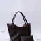 Bolso de Cuero Sintético Marrón para Mujer con Cartera y Neceser Incluido