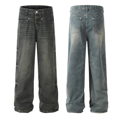 Pantalones Hombre Efecto Desgastado Corte Recto Suelto - Image 18
