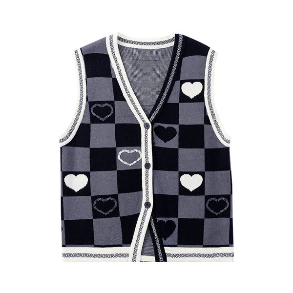 Chaleco Retro Cuadros Vichy Escote en V para Mujer - Image 2