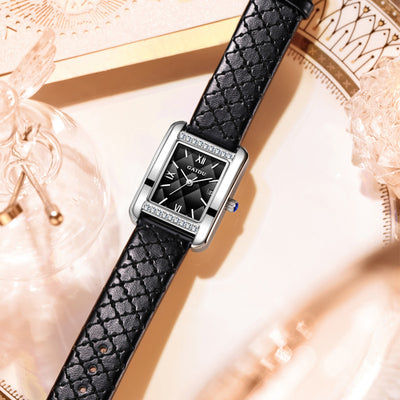 Reloj de Cuarzo Cuadrado Diamante - Lujo Asequible Retro - Image 4