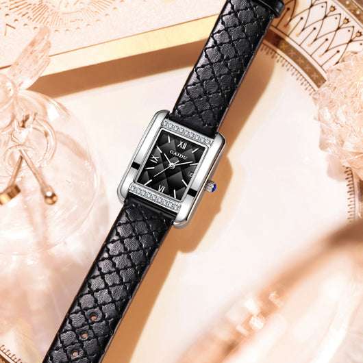 Reloj de Cuarzo Cuadrado Diamante - Lujo Asequible Retro - Image 4