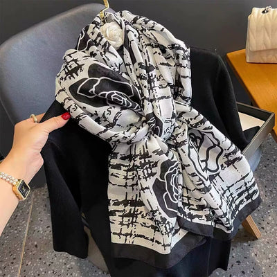 Foulard de Algodón y Lino Ligero - Pareo Sedoso Protección Solar para Playa y Viajes - Image 19
