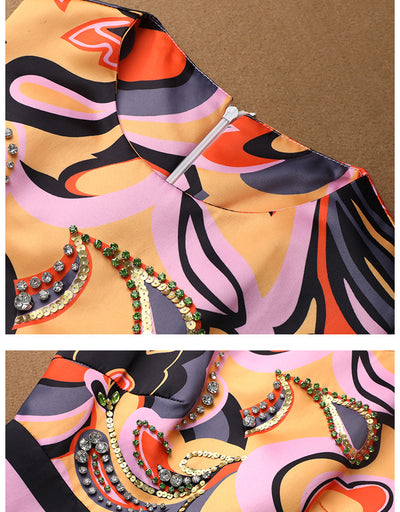 Vestido Estilo Francés con Estampa Elegante y Cintura Ajustada - Image 4