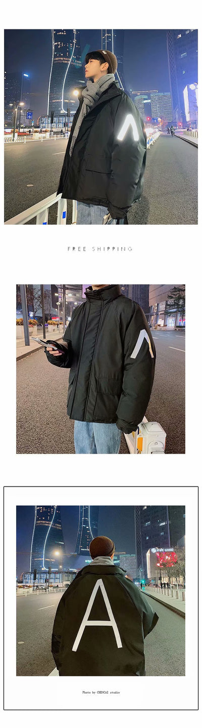 Abrigo Acolchado Estilo Coreano Holgado para Jóvenes - Image 9