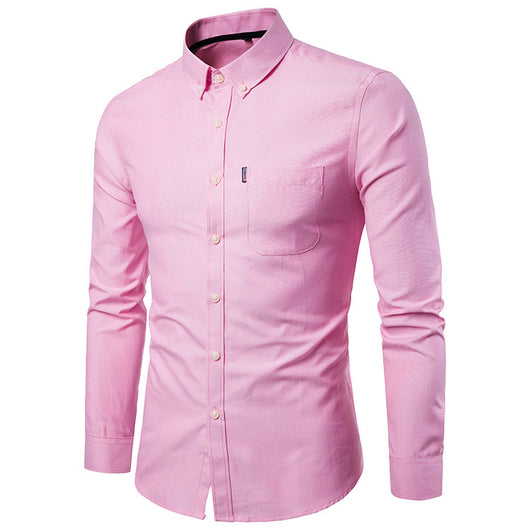 Camisa Slim Fit Coreana de Manga Larga para Hombre - Image 11