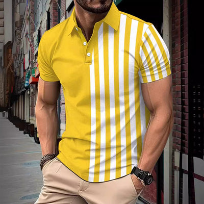 Polo Ejecutivo con Estampado a Rayas para Hombre - Image 3