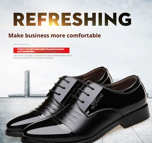 Zapatos Casuales de Novio para Otoño con Aumento de Altura en Negro