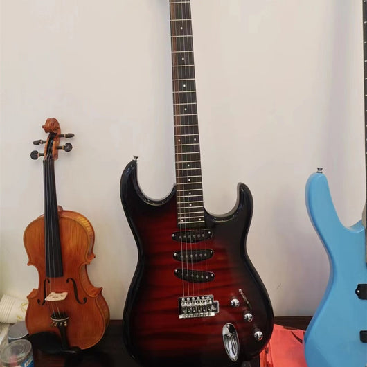 Guitarra Eléctrica Medium con Cables de Cobre Blanco